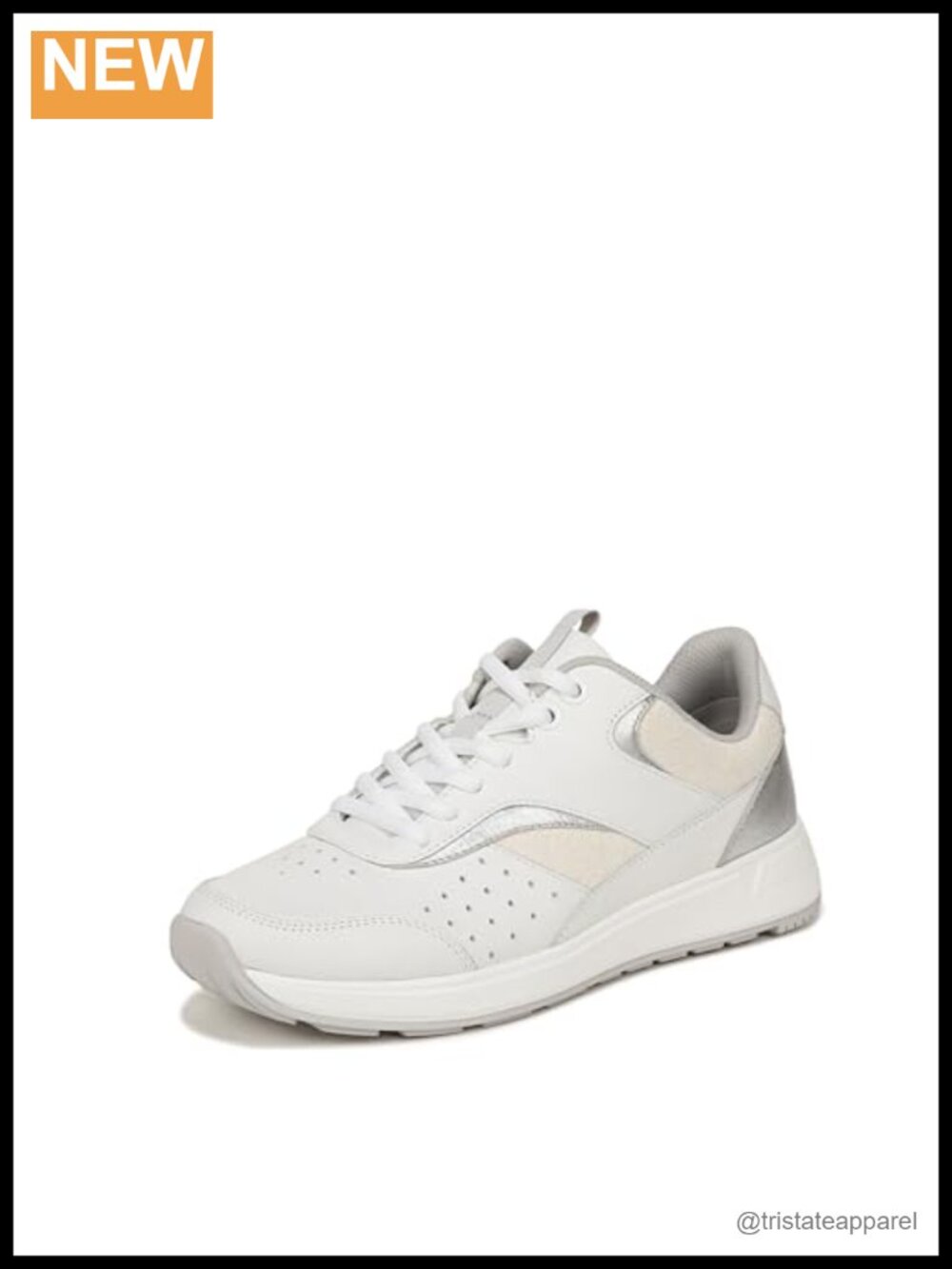 Leather Suede Lace Up Sneaker with Arch Support Orthotic Insole for Walking